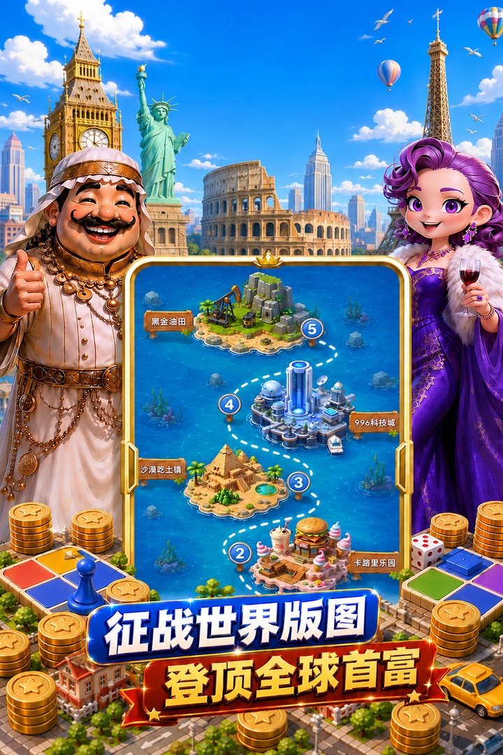 精彩截图-大富翁:全球首富2026官方新版
